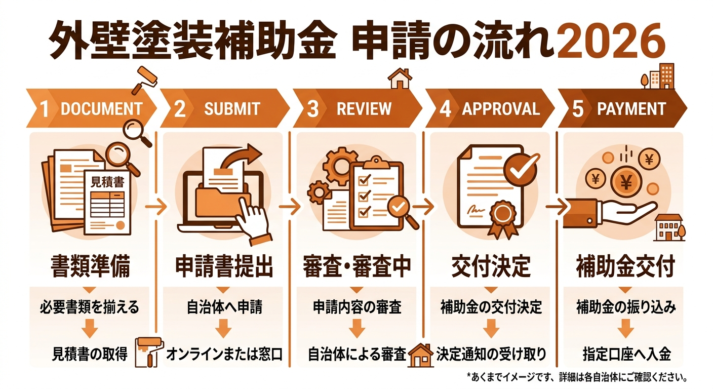 外壁塗装補助金 申請方法・条件・締切を徹底解説2026の補助金解説図