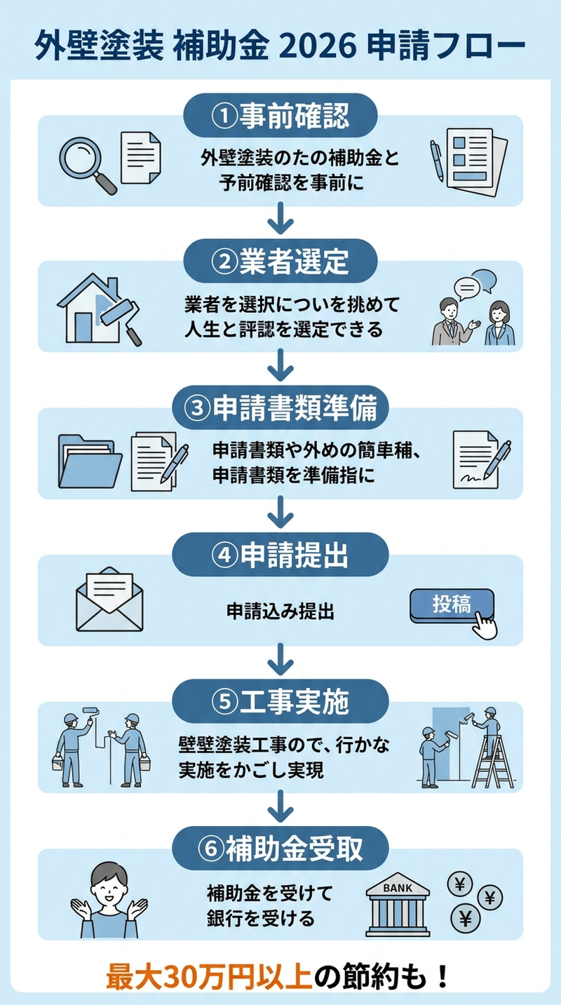 外壁塗装 補助金 2026｜最新制度の補助額・申請条件・締切・併用テクニック完全ガイドの補助金解説図